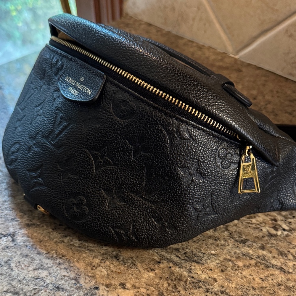 Louis Vuitton Black Embossed Belt Bag - Picture 2 of 8